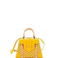 Goyard Saigon Top Handle Bag Coated Canvas with Leather PM