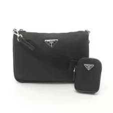 Prada — Prada TESSUTO SAFFIANO Shoulder Bag Black — Handbag — resale