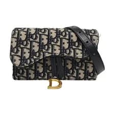Dior — DIOR Saddle Bags Cloth Blue Free Shipping | Duties Paid — Handbag — resale