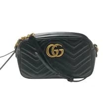 Gucci — GUCCI GG Marmont Quilted Shoulder Bag Black — Handbag — resale