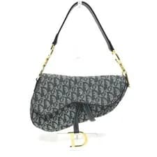 Christian Dior — Christian Dior Trotter Oblique Saddlebag bag Shoulder Bag Canvas/Leather Navy — Handbag — resale