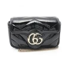 Gucci — Gucci GG Marmont Super Shoulder Bag Leather Black — Handbag — resale