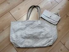 Goyard Saint Louis PM Tote Bag White Goyardine Canvas 18.1 x 10.2 x 5.5 in Purse