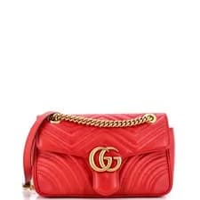 Gucci — Gucci GG Marmont Flap Bag Matelasse Leather Small — Handbag — resale
