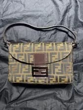 Fendi — FENDI Zucca Mamma Bucket Shoulder Bag Canvas Leather Brown Vintage From Japan — Handbag — resale
