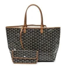 Goyard Brown Saint Louis PM Shoulder Bag Goyardine Coated Canvas