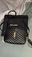Saint Laurent — YSL Saint Laurent Authentic Lou Camera bag with Tassel in Blue Leather — Handbag — resale