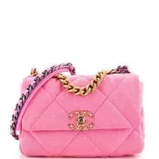 Chanel 19 Flap Bag Quilted Denim Medium