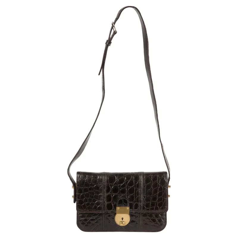 Celine — Celine Brown Calf Leather Shoulder Bag — Designer Shoe — resale