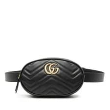 Gucci — Authenticated Gucci GG Marmont Matelasse Leather Black Calf — Handbag — resale