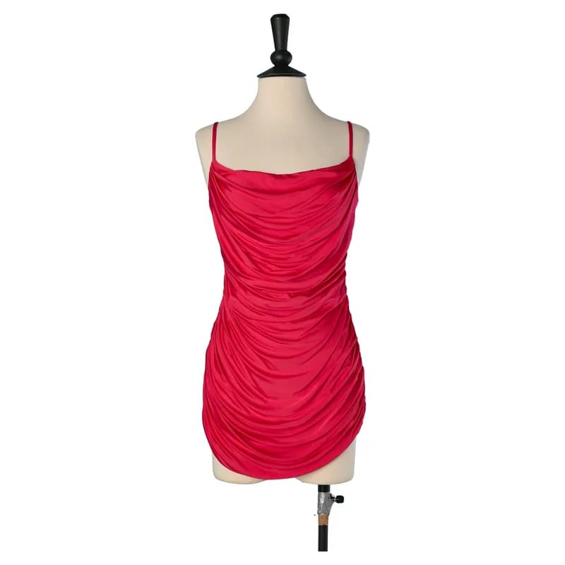 Alexandre Vauthier — Raspberry Pink Draped Mini Dress Alexandre Vauthier — Designer Shoe — resale