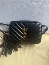 Saint Laurent LOU Monogram Crossbody Bag leather Black A48