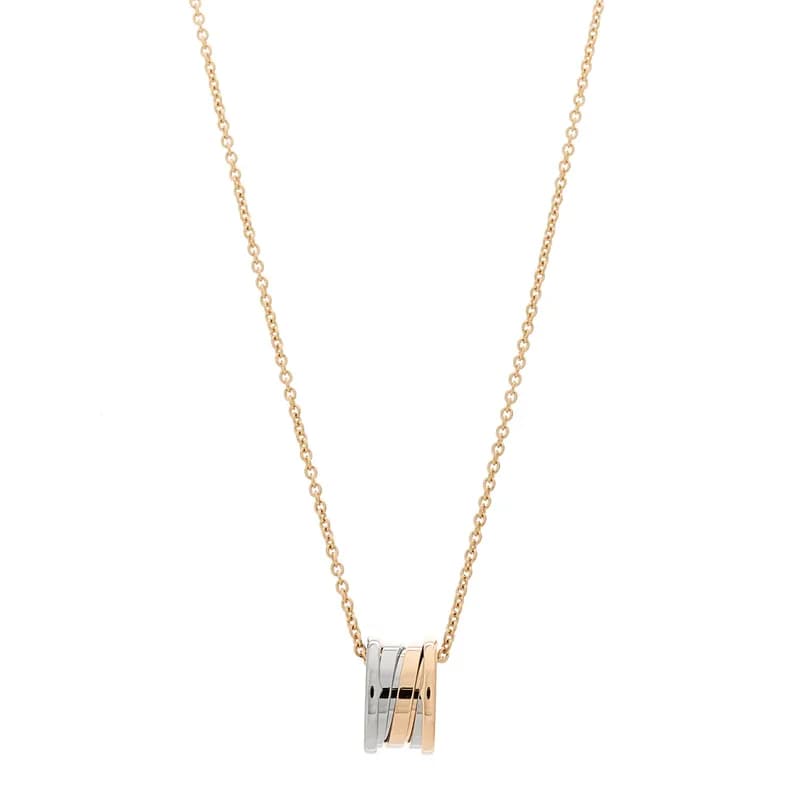 Bulgari — 18K Rose White Yellow Gold B.Zero1 Pendant Necklace — Jewelry — resale