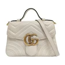 Gucci — GUCCI GG Marmont Handbags Leather White Free Shipping | Duties Paid — Handbag — resale