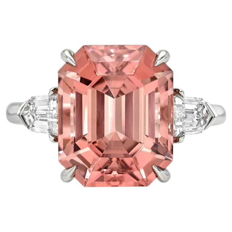 Merkaba Jewelry — 7.11 Carat Tanzanite Emerald Cut Engagement Ring in Platinum by Merkaba Jewelry — Jewelry — resale