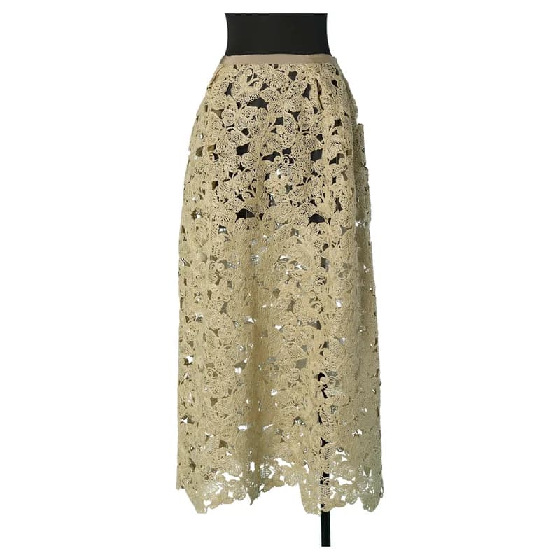 Christian Dior — See-Through Ficelle Thread Embroidery Skirt — Designer Shoe — resale