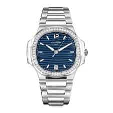 Patek Philippe — Patek Philippe Nautilus Watch 35MM Blue Index Hour Markers Dial Stainless Steel — Watch — resale