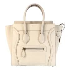 Celine — CELINE Luggage micro F-CU-1146 Handbag Tote Bag Ivory Gold Hardware leather — Handbag — resale