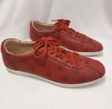 Gucci — Gucci Red Appollo Skull Sneakers Men's Size 6.5 Red Leather Low Top Laces Used — Sneaker — resale