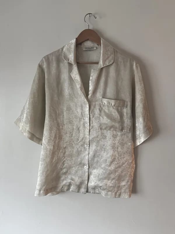 Christian Dior — Christian Dior Jacquard Silk Floral Shirt — streetwear — resale