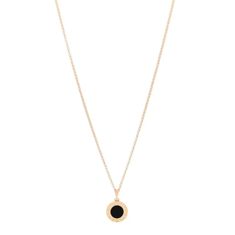 Bulgari — 18K Yellow Gold Black Onyx BVLGARI BVLGARI Pendant Necklace — Jewelry — resale