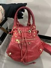 Balenciaga — Balenciaga The City Bag Orange Leather Shoulder Handbag Motorcycle — Handbag — resale