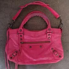 Balenciaga — AUTH BALENCIAGA The First City red Leather Handbag 2Way Shoulder Bag Y2K Good — Handbag — resale