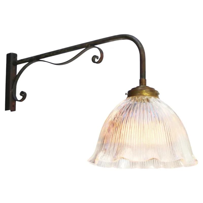 Mid-Century Light Amber Glass Sconces Flush Mounts — Furniture — resale