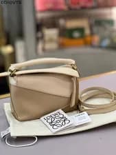 Loewe Puzzle Mini Colorblock Geometric Crossbody For Women