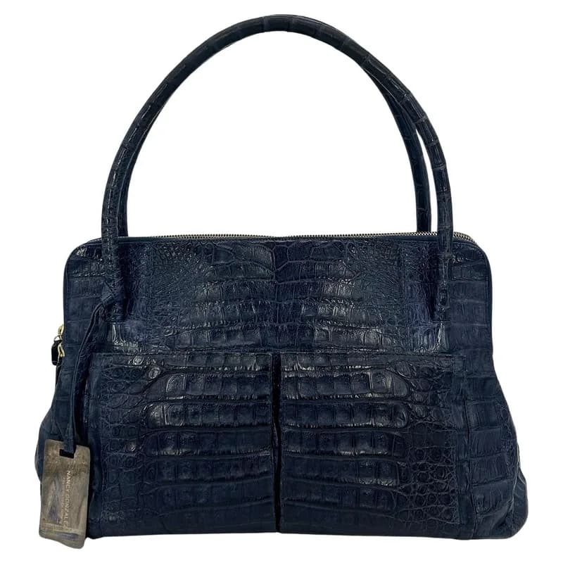 Nancy Gonzales — Nancy Gonzales Blue Crocodile Linda Tote — Handbag — resale