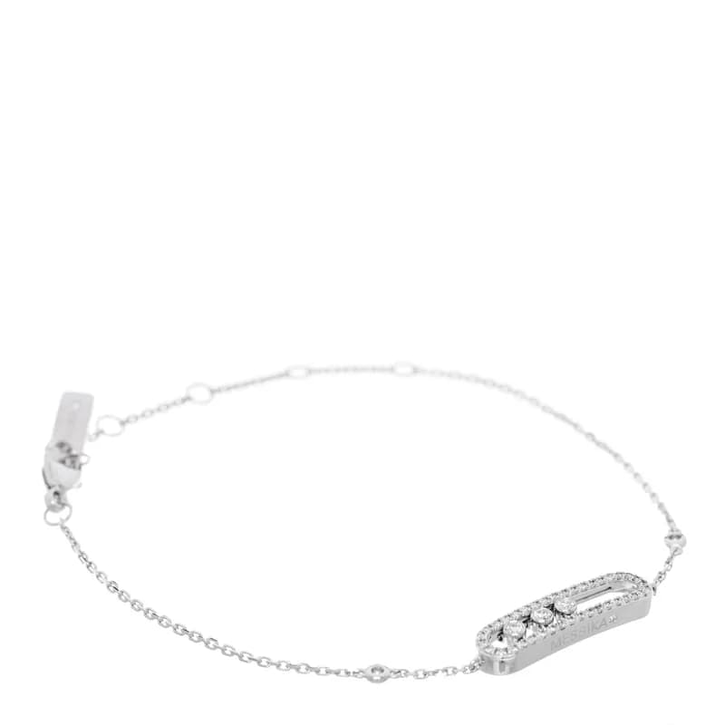 Messika — 18K White Gold Diamond Baby Move Pave Bracelet — Jewelry — resale