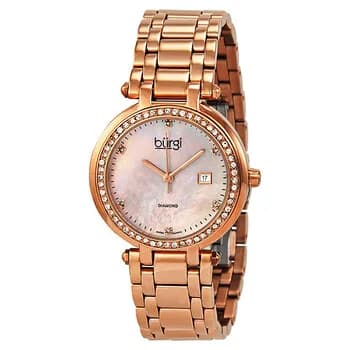 Burgi — Quartz Rose Gold-tone Diamond Bracelet Ladies Watch BUR055RG — Watch — resale