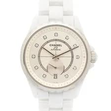 Chanel — Up to 60 000 yen OFF  CHANEL J12 365 Watch Ceramic Diamond Men s Silver H4345 Us — Watch — resale