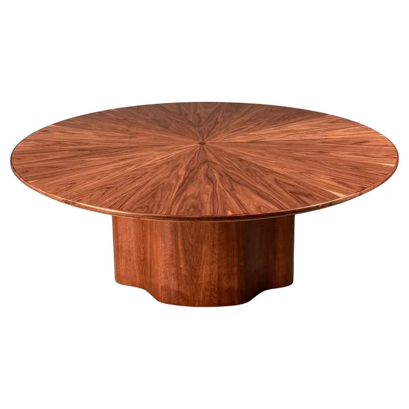 Aaron Saxton — Unique 54 Inch Oval Walnut Coffee Table by Aaron Saxton — Furniture — resale