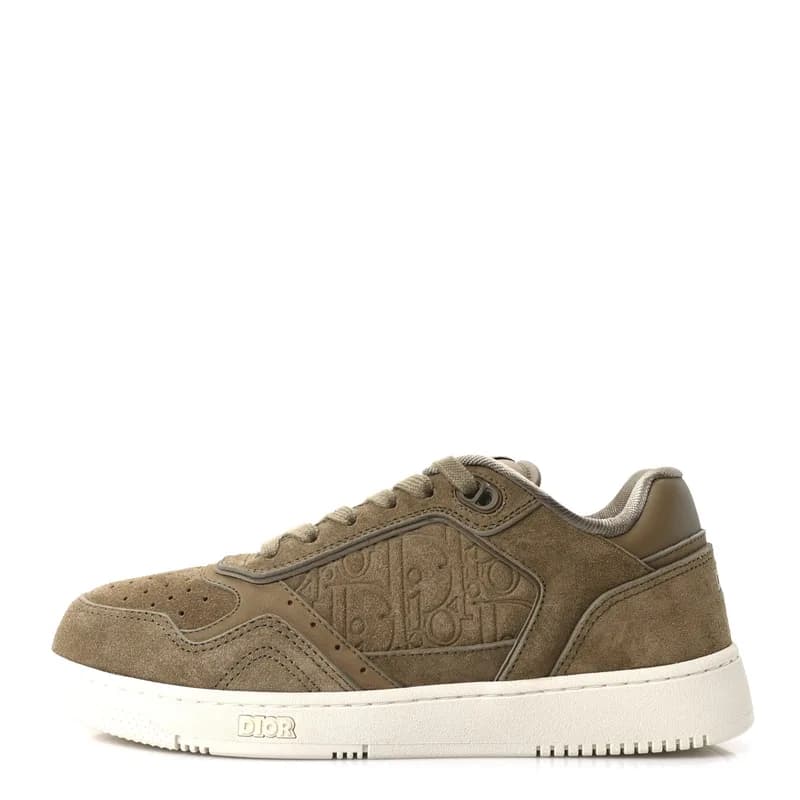 Christian Dior — Suede Calfskin Mens B27 Uptown Low Top Sneaker 40 Khaki — Designer Shoe — resale