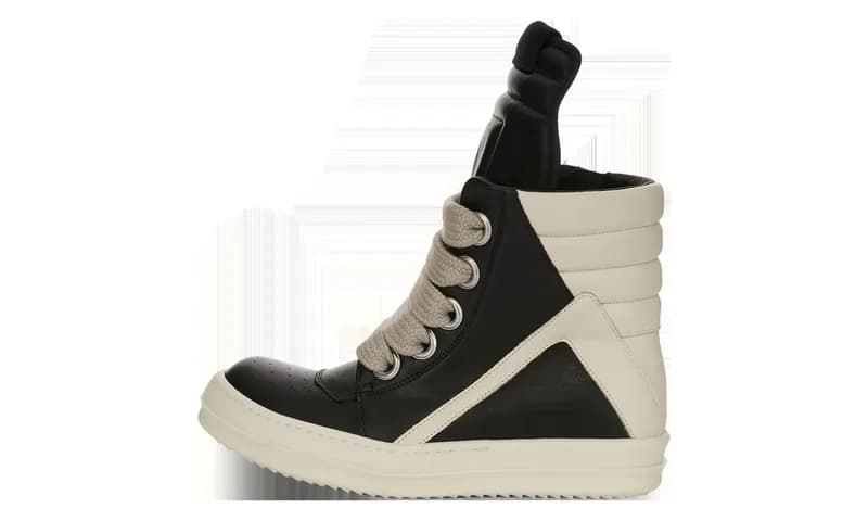 Rick Owens — Jumbolace Geobasket High "Black Milk" RU01F2898LCOW2911 — Sneaker — resale