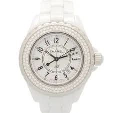 Chanel — CHANEL J12 Bezel Diamond Watch Ceramic Diamond Women s White H0967 Used from JAP — Watch — resale