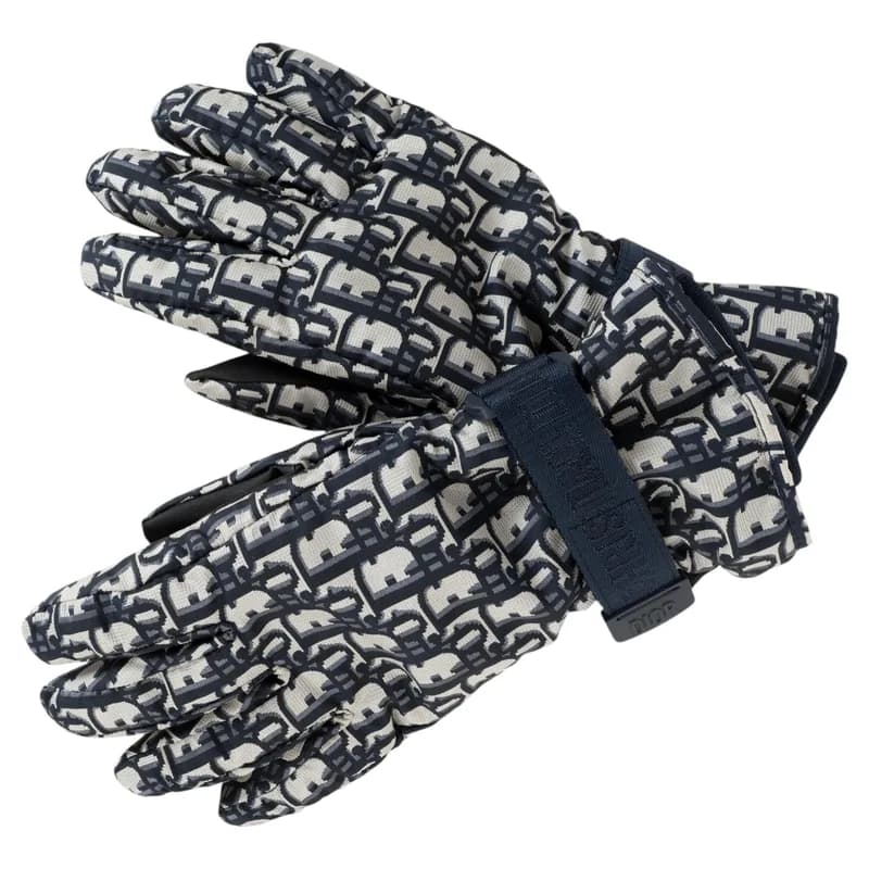 Christian Dior — Christian Dior Beige Navy Nylon 2021 Dioralps Oblique Ski Gloves — Designer Shoe — resale
