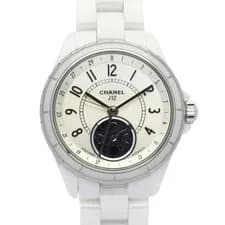 Chanel — Up to 60 000 Yen OFF  CHANEL J12 Fers de Lune Moon Phase Watch Ceramic Men s Whi — Watch — resale