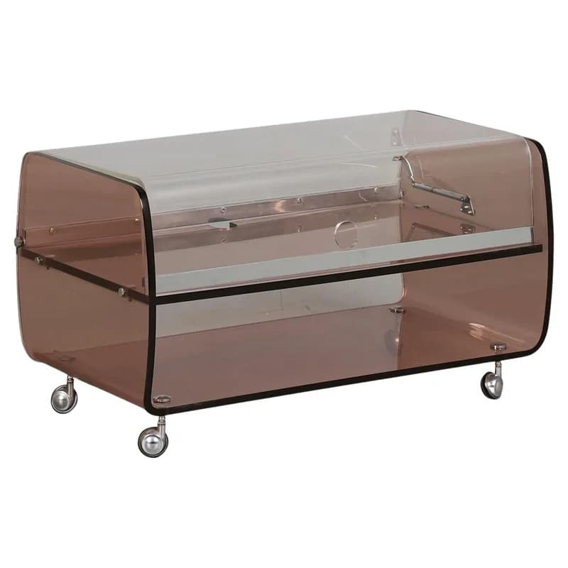 Roche Bobois — 1970s Acrylic Record Trolley by Michel Dumas for Roche Bobois — Furniture — resale