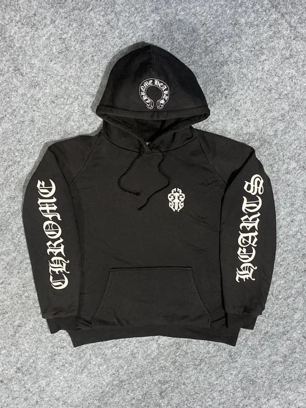 Chrome Hearts — Vintage 90’s Chrome Hearts Dagger Logo Thermal Hoodie — Designer Shoe — resale