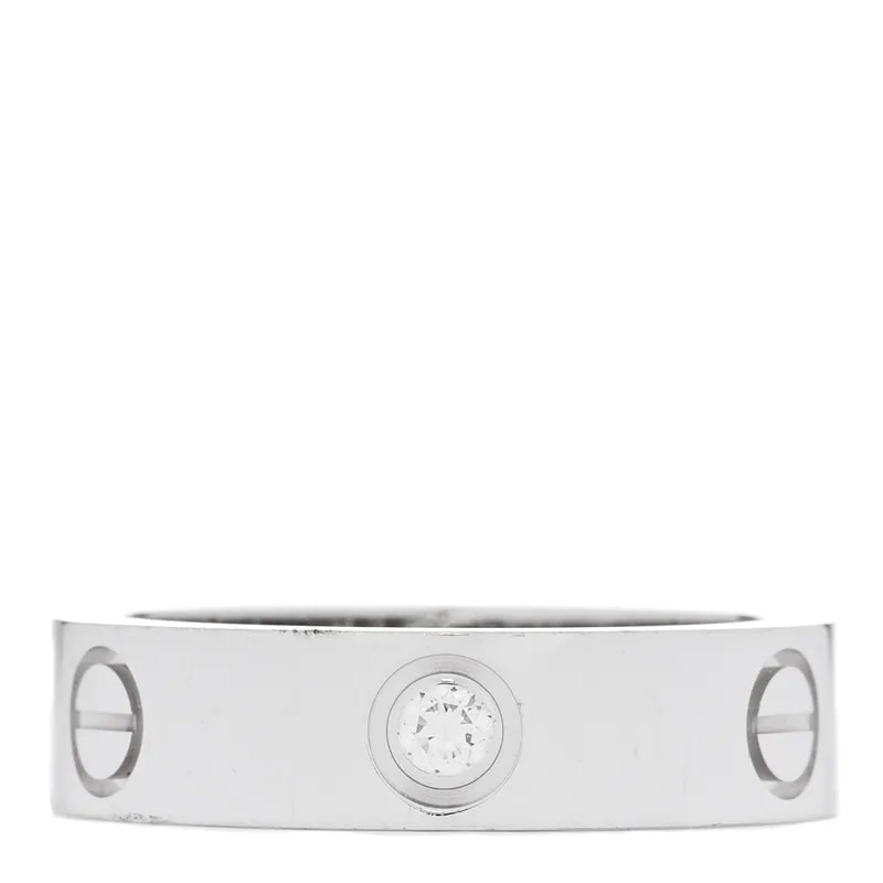 Cartier — 18K White Gold 3 5.5mm Love 57 8 — Jewelry — resale