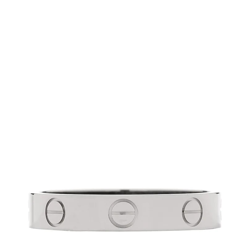Cartier — 18K White Gold 3.5mm Love Wedding Band 54 6.75 — Jewelry — resale