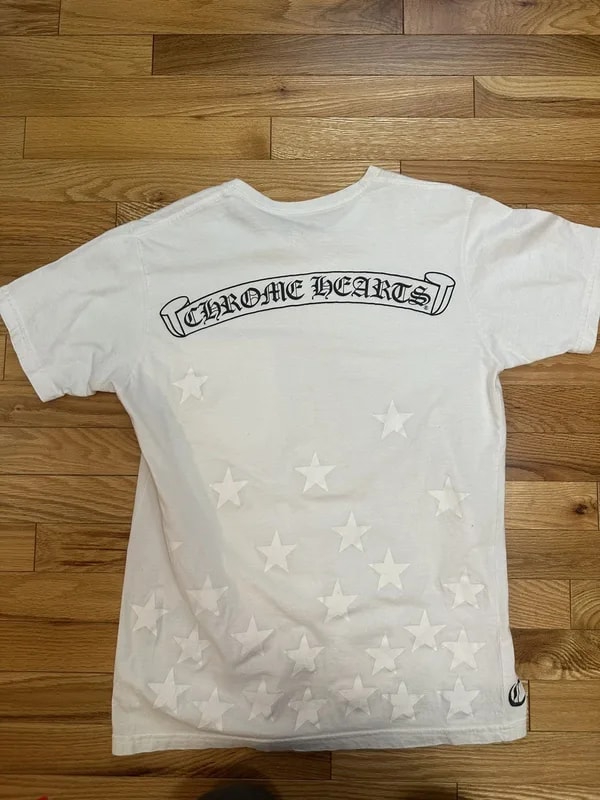 Chrome Hearts — Hearts Horseshoe Scroll Stars Logo Tee — streetwear — resale