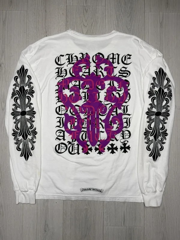 Chrome Hearts — Hearts Dagger Eye Chart Floral Long Sleeve — streetwear — resale