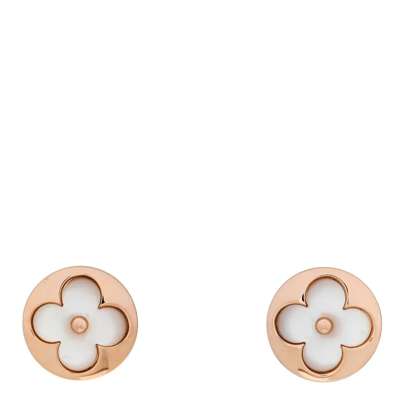 Louis Vuitton — 18K Mother of Pearl Color Blossom Sun Stud — Jewelry — resale