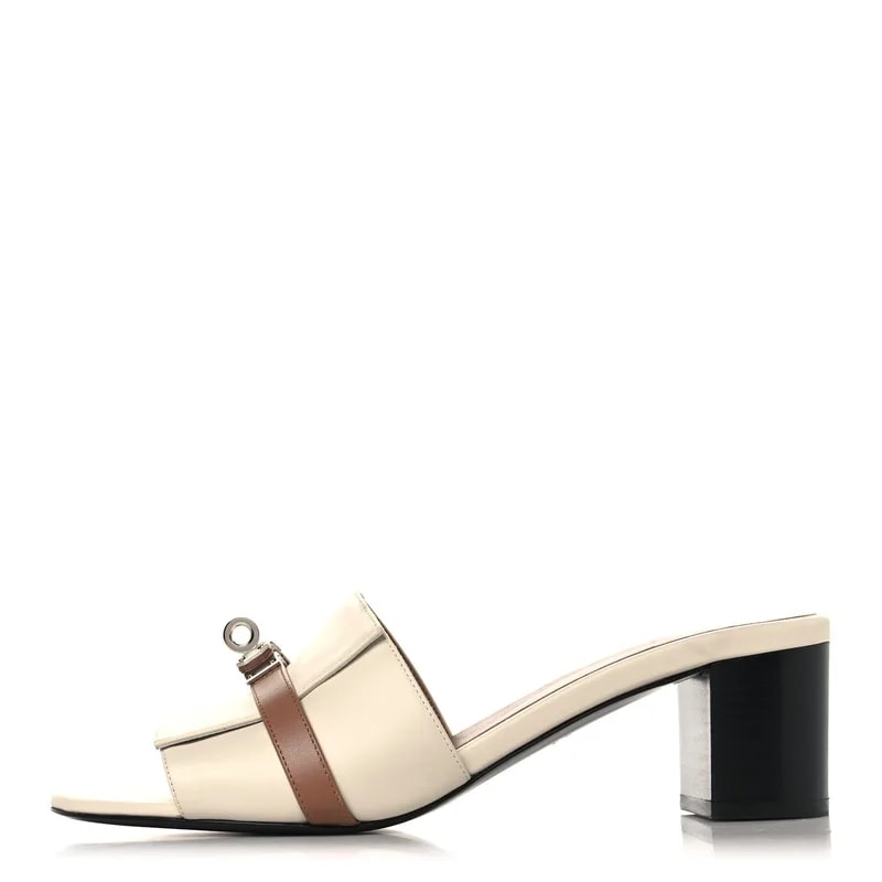 Hermès — Gigi 50 40 Glaise Perle — Designer Shoe — resale