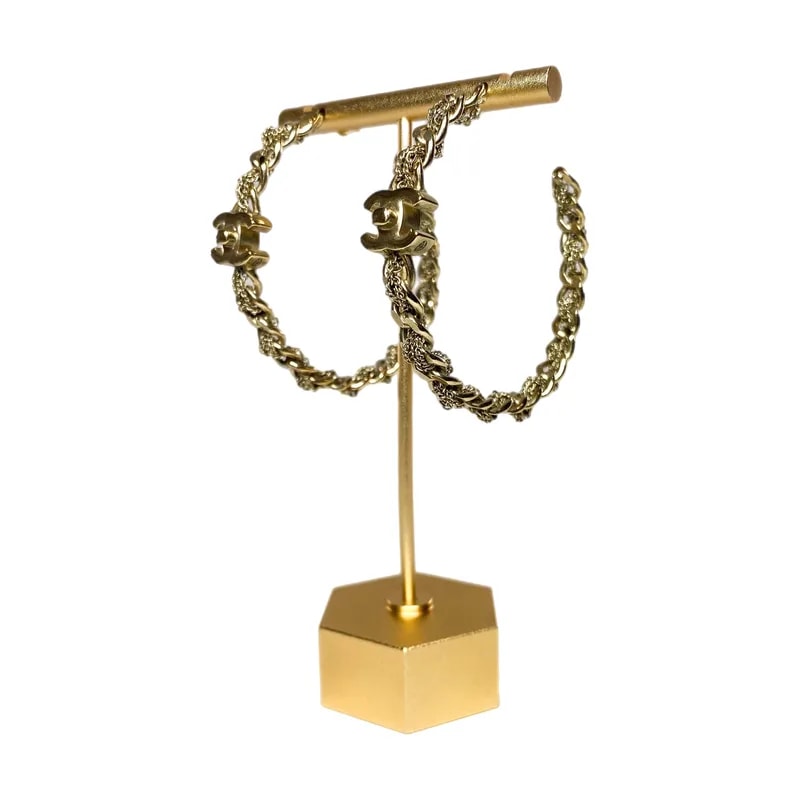 Chanel — Chanel Woven Hoop — Jewelry — resale