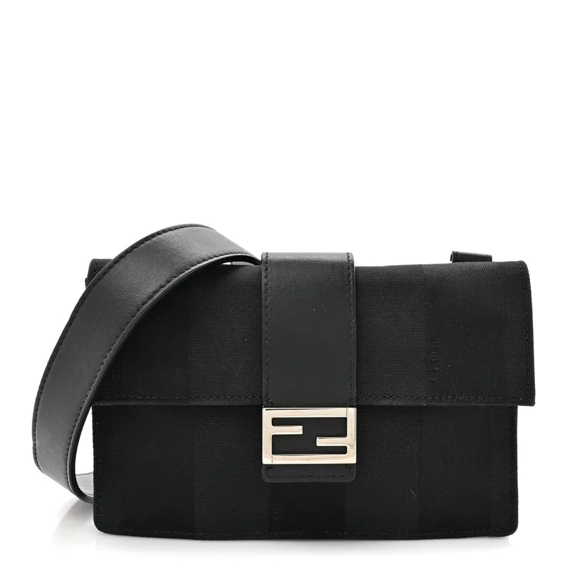 Fendi — Recycled Vitello Grace Light Pequin Baguette Belt — Handbag — resale