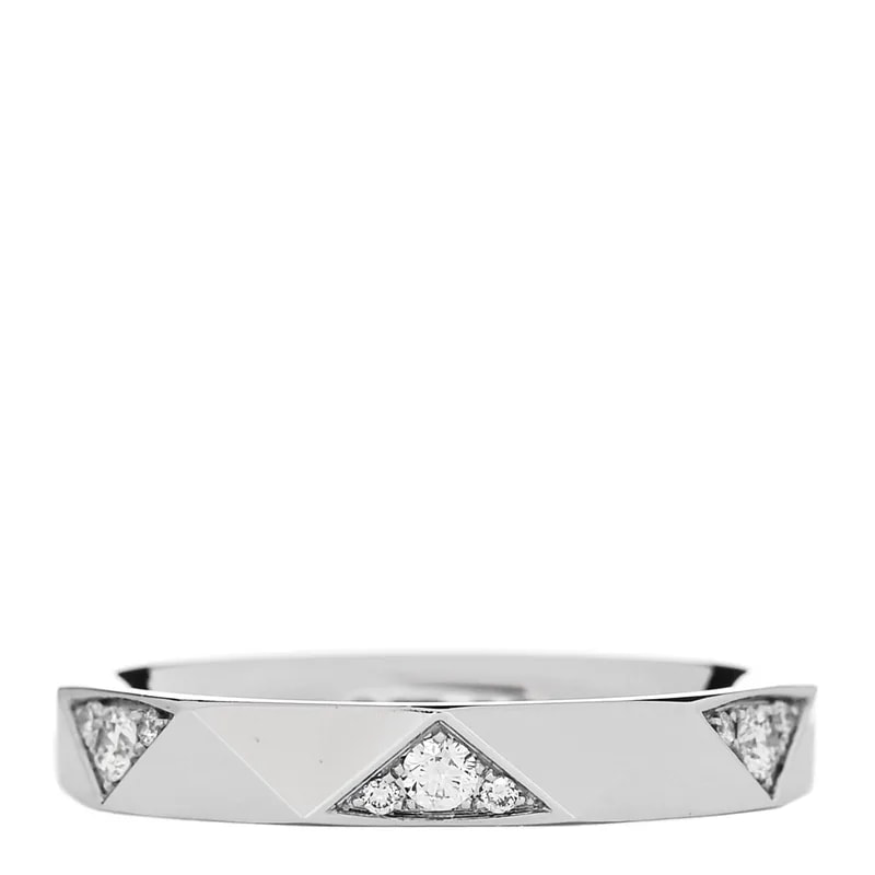 Graff — 18K White Gold Laurence Graff Faceted Signature Wedding Band 48 4.5 — Jewelry — resale